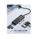 Hub USB 3.0 sang 3 cổng USB 3.0 + TF/SD Orico PAPW3AT-U3-015-BK màu đen