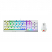 Bộ bàn phím, chuột gaming giả cơ có dây MSI Vigor GK30 (màu trắng)