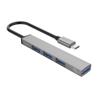 Bộ chia Type C ra 4 cổng USB 3.0 và 2.0 Orico AH-13-GY-BP