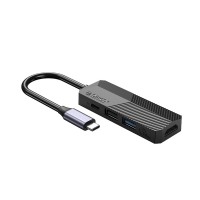 Bộ chia USB-C Hub 4 in 1 , Đen, ORICO MDK-4P-BK