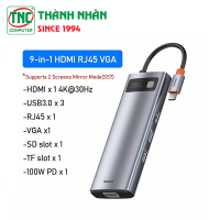 Bộ chuyển đổi USB-C đa năng Baseus Metal Gleam Series 9 ...