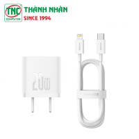 Bộ combo củ sạc + cáp sạc nhanh Lightning 20W Baseus GaN5 Fast Charger 1C CCGN040102