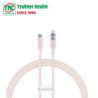 Cáp Sạc Nhanh Tự Ngắt Type C to Lightning dài 1m Baseus Explorer Series 20W Pink CATS010204