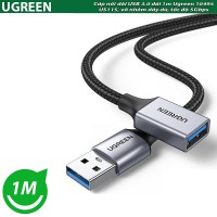 Cáp USB 3.0 nối dài 2m Ugreen 10497, vỏ nhôm dây dù, tốc độ 5Gbps