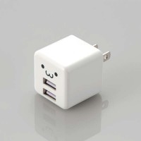 Cốc sạc 2 cổng USB-A 12W ELECOM MPA-ACU11