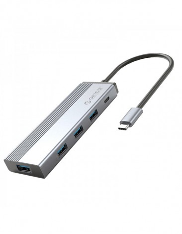 Hub USB Type-C 5 trong 1 Orico 5SXA-GY