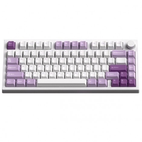 Bàn phím cơ Gaming không dây FL-Esports GP75 CPM White Body Taro Purple, Kailh Box Red Switch