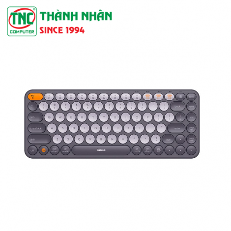 Bàn phím không dây Baseus Tri-Mode Frosted K01A màu Xám Đen