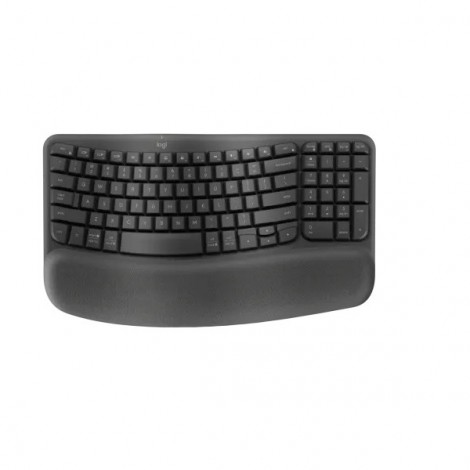 Bàn phím công thái học không dây Logitech Wave Keys Ergonomic Graphite (màu đen )