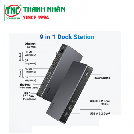 Bộ chuyển đổi đa năng Docking USB-C 9 ...