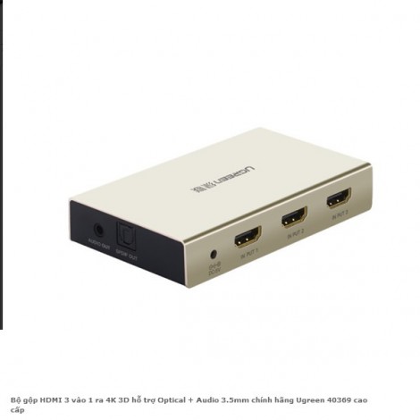 Bộ gộp HDMI 3 vào 1 ra hỗ trợ 4K, 2K Ugreen 40369