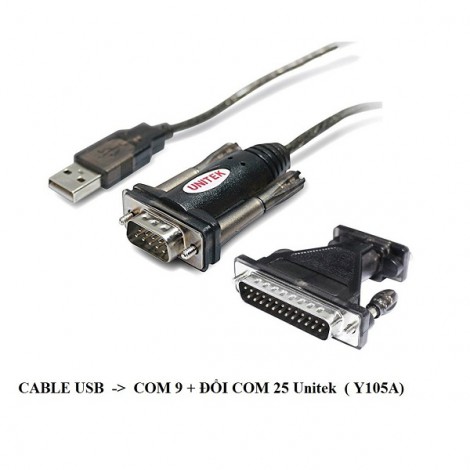 Cáp USB to COM 9  dài 1.5m Unitek Y105A