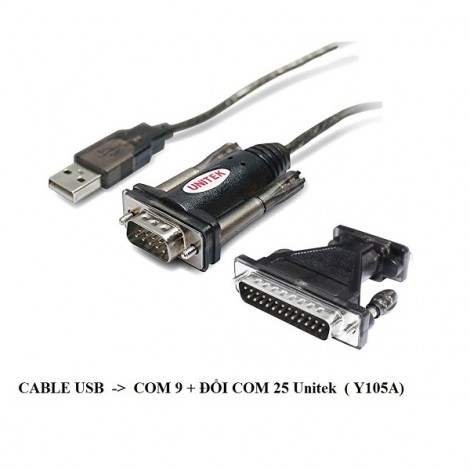 Cáp USB to COM 9 dài 1.5m Unitek Y105A