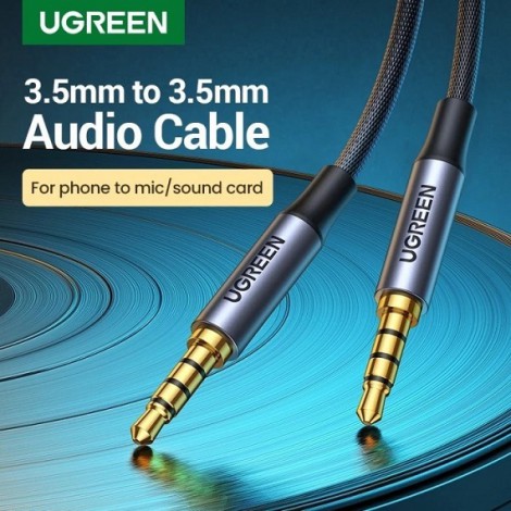 Cáp Loa 2 đầu 3.5mm dài 2m, hỗ trợ Mic Ugreen 20782