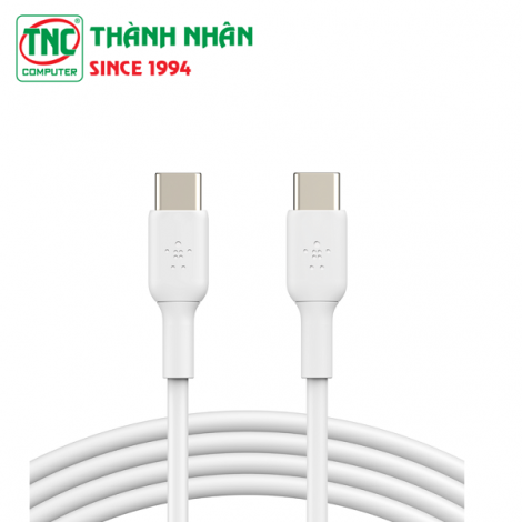 Cáp sạc nhanh USB TypeC sang TypeC 60w dài 1m Belkin CAB003bt1MWH (màu trắng)