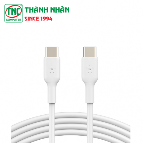 Cáp sạc nhanh USB TypeC sang TypeC 60w dài 2m Belkin CAB003bt2MWH (màu trắng)