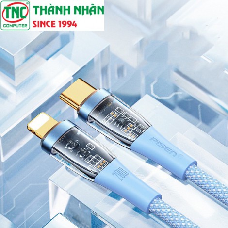 Cáp sạc nhanh trong suốt Type-C to ...