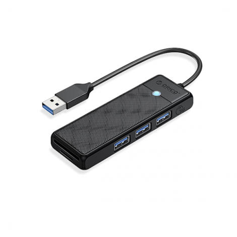 Hub USB 3.0 sang 3 cổng USB 3.0 + TF/SD Orico PAPW3AT-U3-015-BK màu đen