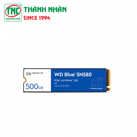 Ổ cứng gắn trong SSD 500GB M.2 PCIE NVME Gen 4x4 Western Digital Blue SN580 WDS500G3B0E