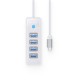 Bộ chia Type C sang 4 cổng USB 3.0, Trắng, Orico PW4U-C3-015-WH