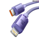 Cáp sạc USB Type C sang Lightning dài 2m Baseus CAJY000305 màu tím