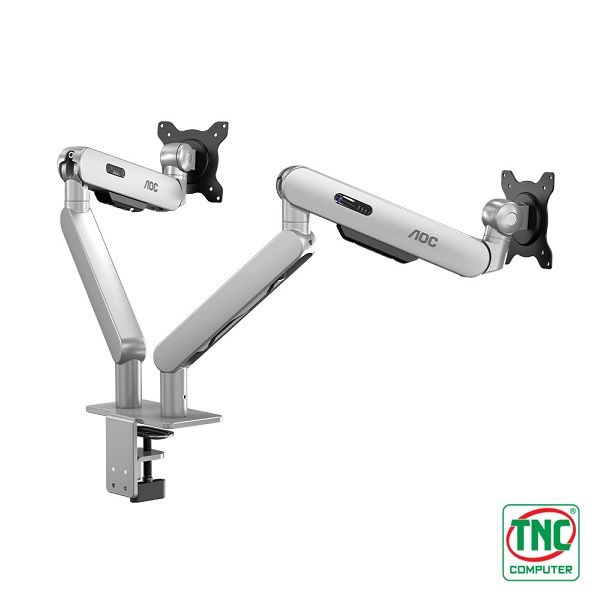 Giá treo màn hình đôi 17-34 inch AOC AM420S (Silver) có khả năng tùy chỉnh góc xoay, nghiêng linh hoạt Giá treo màn hình đôi 17-34 inch AOC AM420S (Silver) có khả năng tùy chỉnh góc xoay, nghiêng linh hoạt