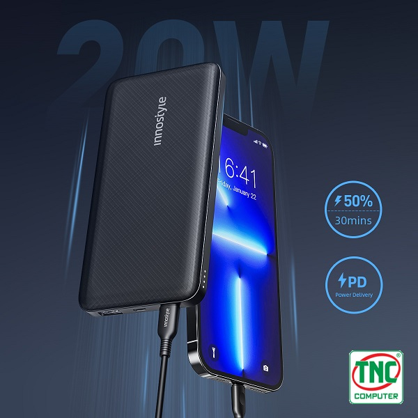 công suất tối đa lên đến 20W Sạc dự phòng 20W