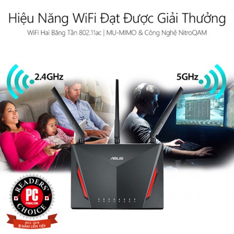 Router Wifi Mesh ASUS RT-AC86U (Gaming Router)