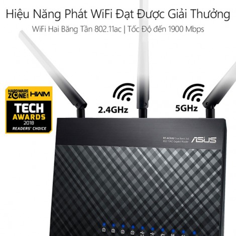 Router Wifi Mesh Asus RT-AC68U (2 Pack) (Chuẩn Doanh Nghiệp)