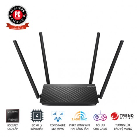 Router wifi ASUS RT-AC1500UHP (Dũng Sĩ Xuyên Tường)