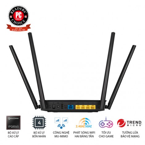 Router wifi ASUS RT-AC1500UHP (Dũng Sĩ Xuyên Tường)