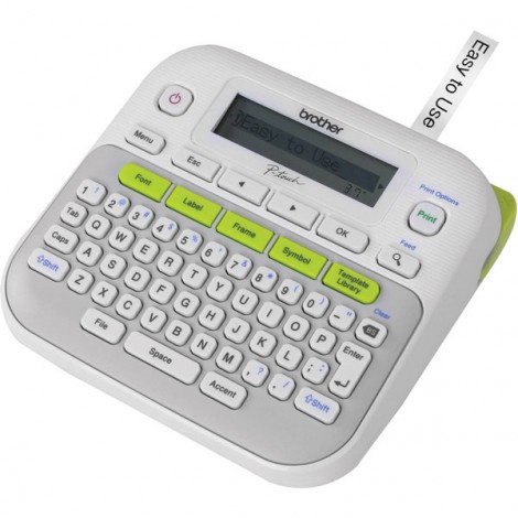 Máy in nhãn dạng để bàn có bàn phím Qwerty Brother PT-D210