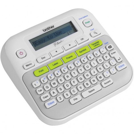 Máy in nhãn dạng để bàn có bàn phím Qwerty Brother PT-D210