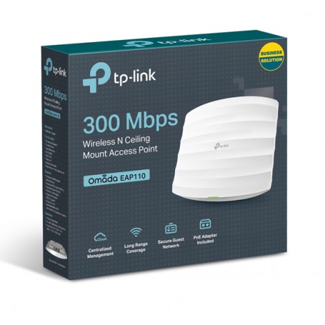 Access Point TP-Link EAP110 - (300 Mbps/ Wifi 4/ 2.4 GHz)