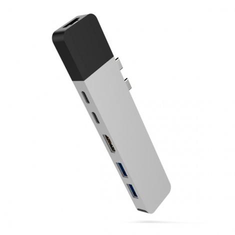 Hub USB-C Hyperdrive NET 6 in 2 GN28N màu Xám- Hàng trưng bày