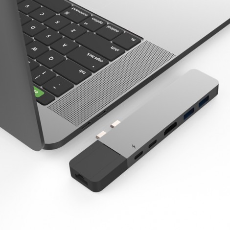 Hub USB-C Hyperdrive NET 6 in 2 GN28N màu Xám- Hàng trưng bày