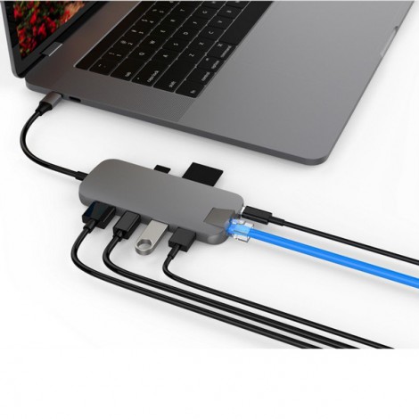 Hub USB-C Hyperdrive Slim 8 in 1 HD247B