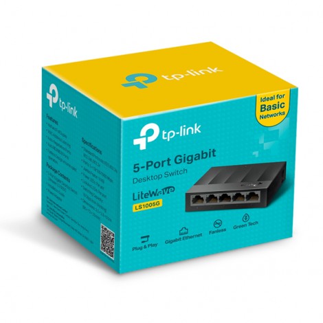 Switch TP-Link LS1005G (5 port/ 10/100/1000 Mbps / Unmanaged)