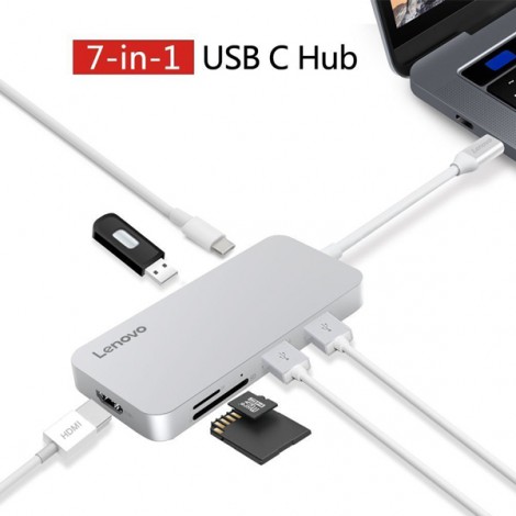 Hub Type-C -> HDMI+2USB (2.0/3.0)+TF+SD Lenovo C107