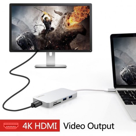 Hub Type-C -> HDMI+2USB (2.0/3.0)+TF+SD Lenovo C107