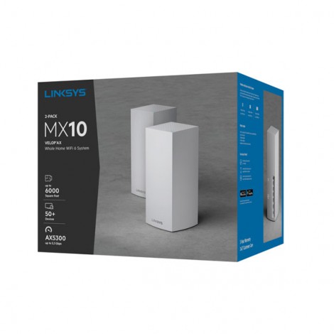 Router Linksys Velop MX10600-AH Tri-band AX5300 Mesh Wifi 6