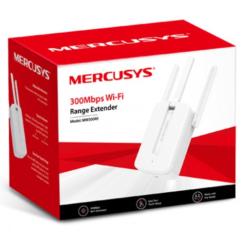 Bộ Mở Rộng Sóng Wi-Fi Mercusys MW300RE (300 Mbps/ Wifi 4/ 2.4 GHz)