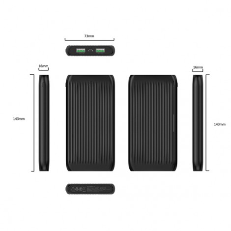 Sạc dự phòng ORICO 10000mAh K10S (Đen)