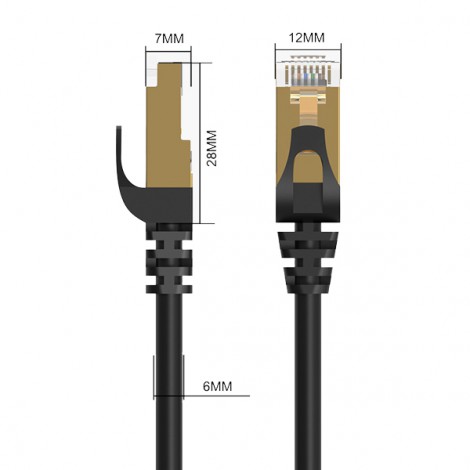 Cable mạng bấm sẵn Orico PUG-C7-150-BK