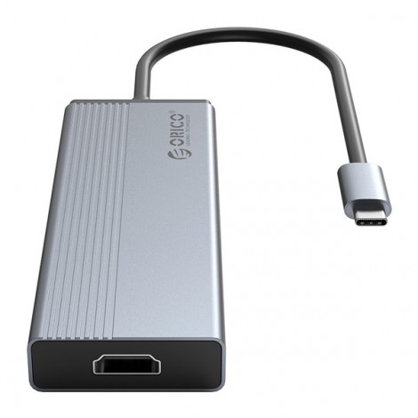 Hub USB Type-C 5 trong 1 cổng Type C Orico-5SXH-GY