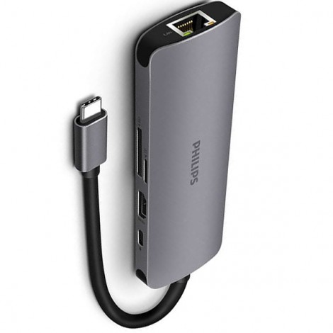 Hub Type C 3.1->USB3.0*3 +HDMI +SD+RJ45 + Type-C Philips DLK5518C/94