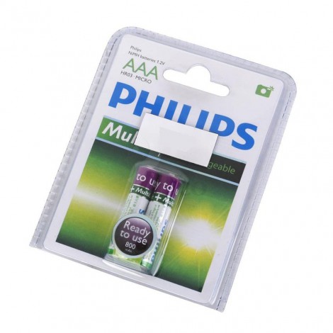 Pin + sạc Philips AAA 800mAh SCB1450NB