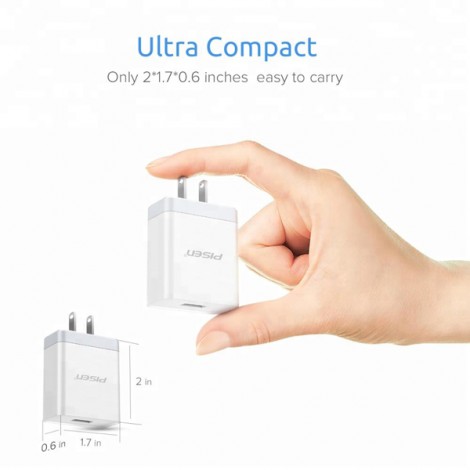 Cốc sạc Pisen USB Fast Wall Charger (USB QC3.0, 18W) TS-C092