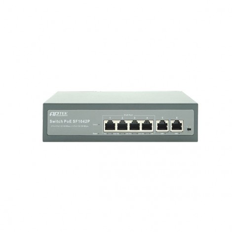 Switch PoE Aptek SF1042P (6 port/ 10/100 Mbps/ Unmanaged)
