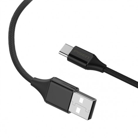 Cable Pisen USB Type-C 2.4A braided (Anti-break) TC14-1200 dài 1.2m